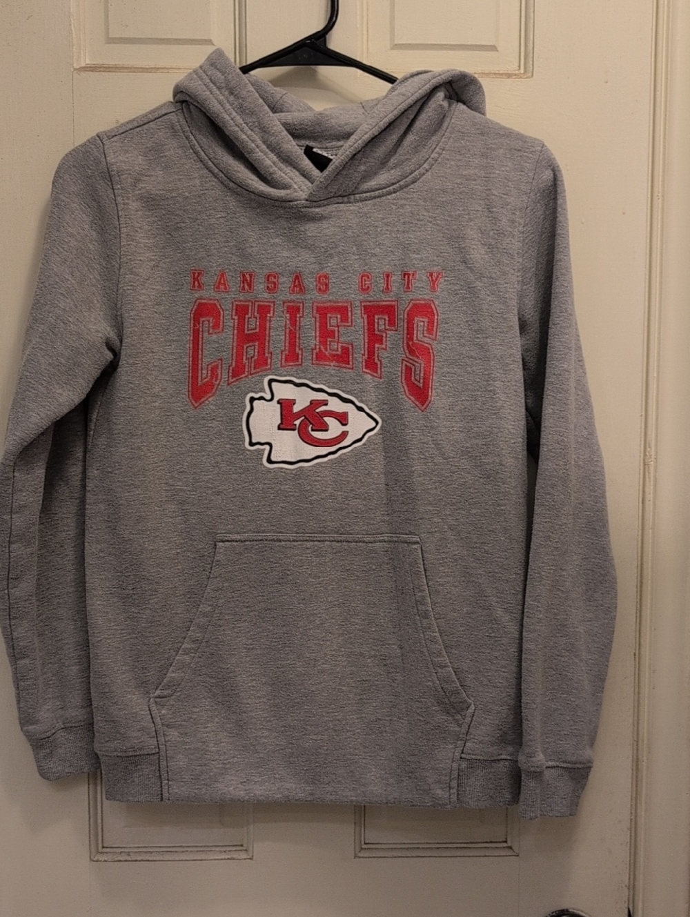 Youth KC Chiefs Gray Hoodie Sweatshirt